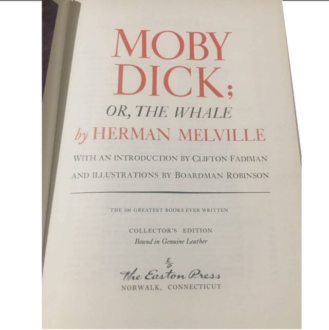 Moby Dick or The Whale Leather Bound Title Page