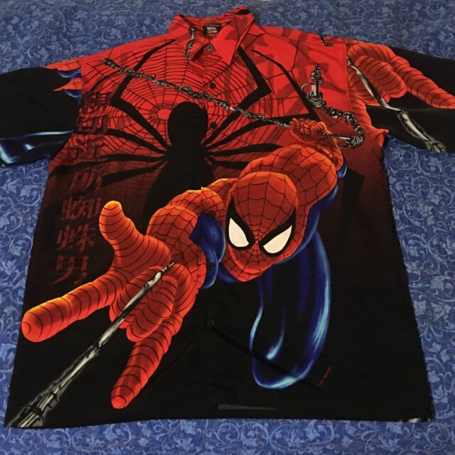 Spiderman Marvel Button Down Shirt 2001