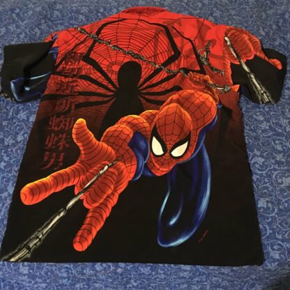 Spiderman Marvel Button Down Shirt 2001 back