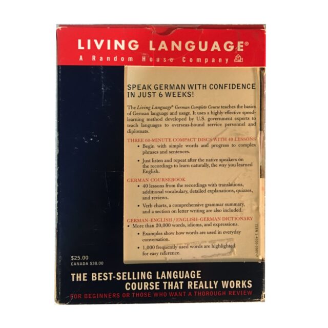 Living Language German Course Back