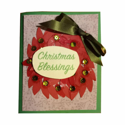Wreath Christmas Card Handmade