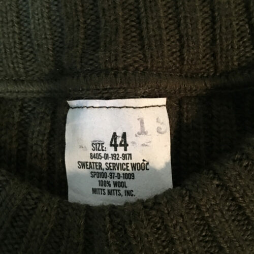 Silver Coconut » Military Surplus 100% Wool Sweater