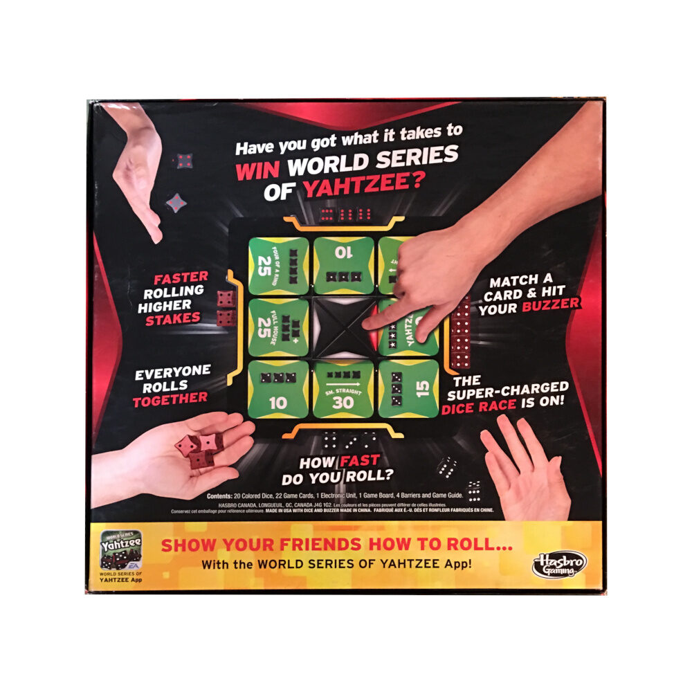 Hasbro World Series Of Yahtzee Board Game With Electronic Buzzer