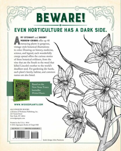 The Wicked Plants Coloring Book Back Cover