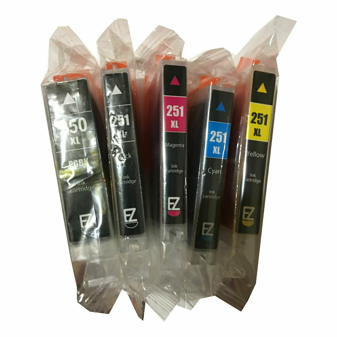 5 Pack Ink Cartridges 251XL (Black, Cyan, Magenta, Yellow) 250XL Photo Black
