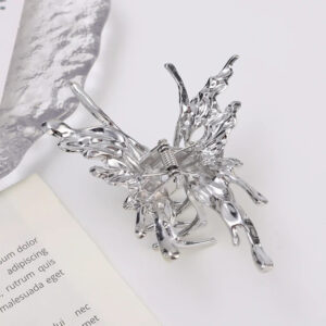 Liquid Metal Butterfly Hair Claw