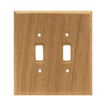 Double gang switch oak wood
