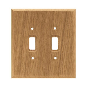 Double gang switch oak wood